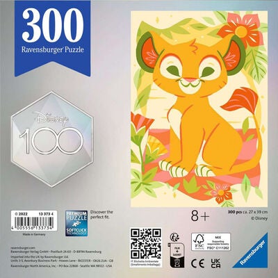 Ravensburger Puslespill Disney 100th Anniversary Simba 300 Brikker
