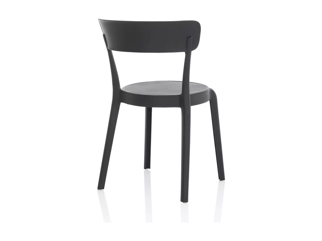 Set de 4 Chaises d’intérieur/extérieur ISABEL anthracite