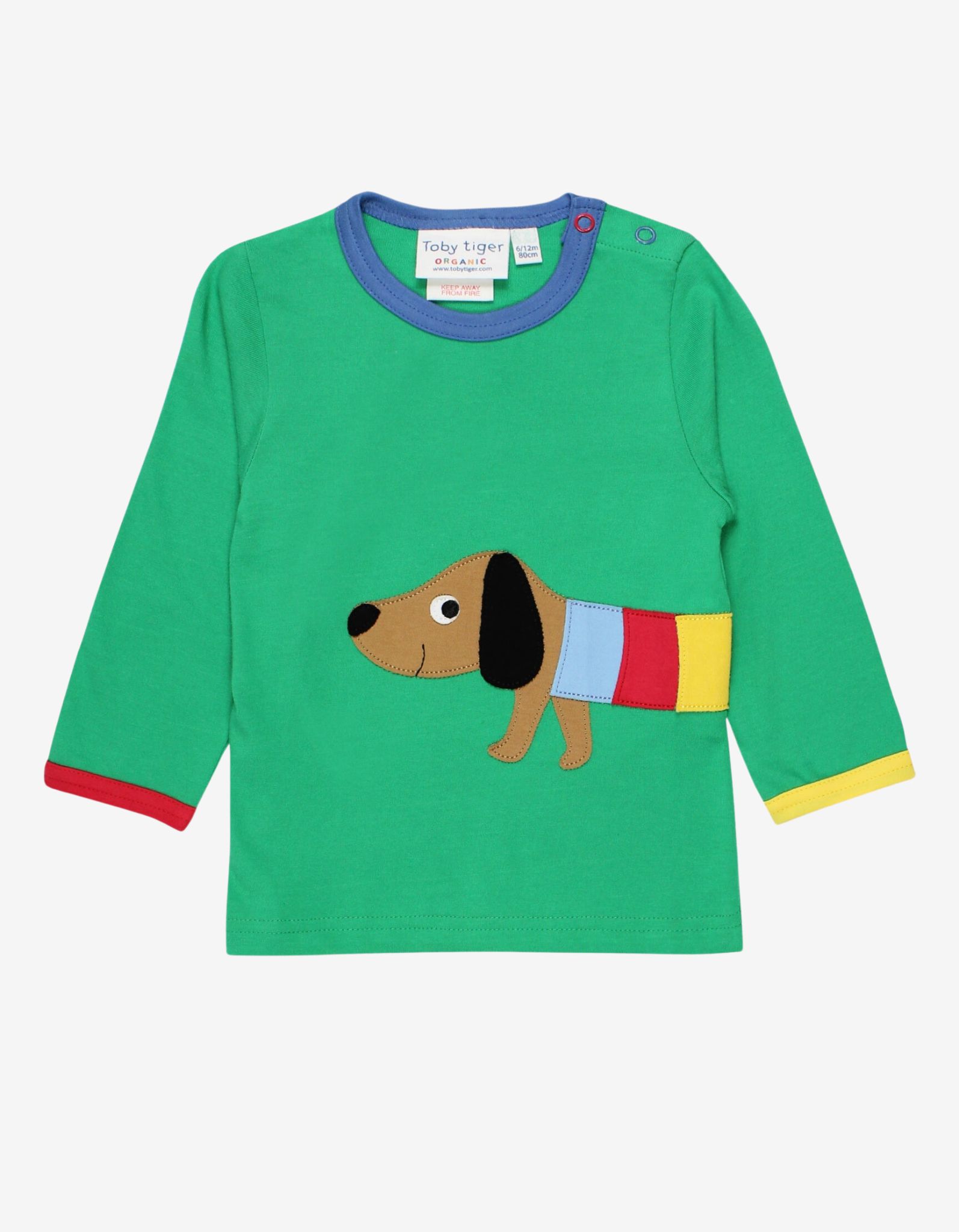 Toby Tiger Langarmshirt mit Dackel-Applikation