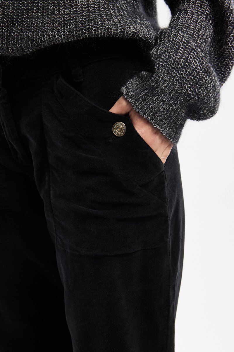 Pantalon coupe droite - velours