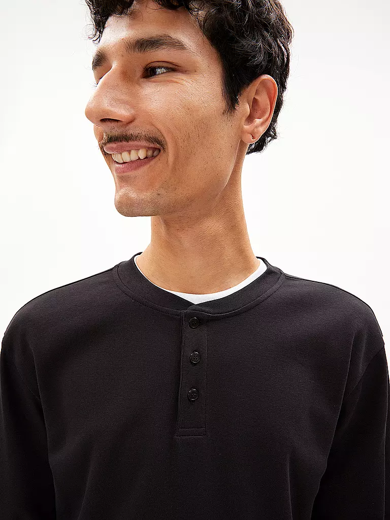 ARMEDANGELS Langarmshirt FAANO PREMIUM  schwarz