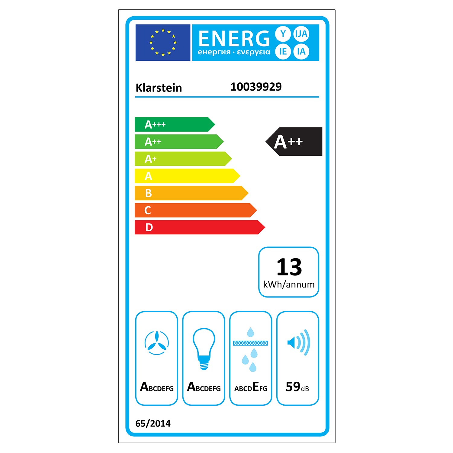 Aurora Eco 90 Dunstabzugshaube 550 m³/h 90cm kopffrei Ambientelicht Schwarz