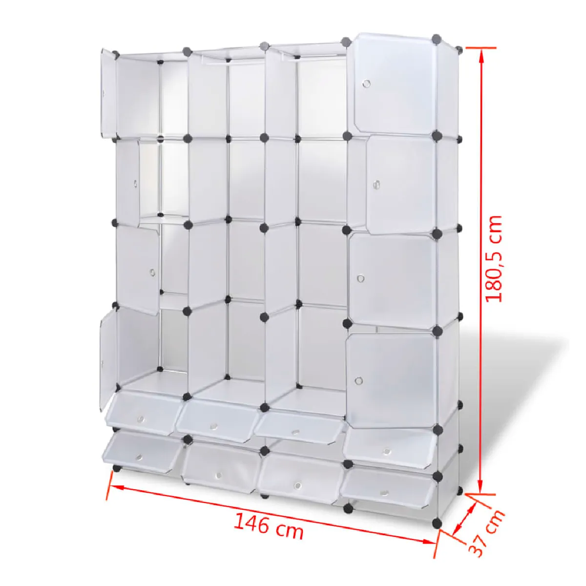 VidaXL Cabinet modulable avec 18 compartiments