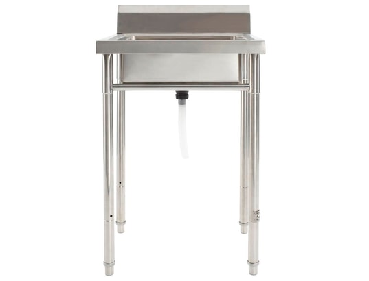 VIDAXL - Mobilier de cuisine évier de cuisine seul lavabo acier inoxydable