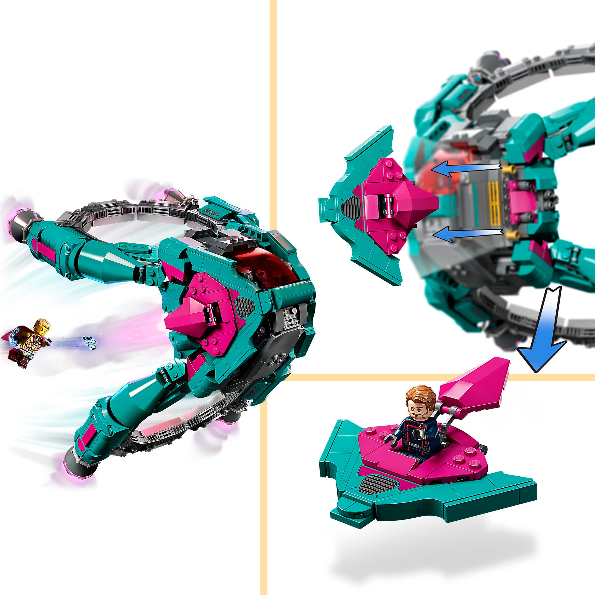 LEGO Konstruktionsspielzeug Marvel Das neue Schiff der Guardians