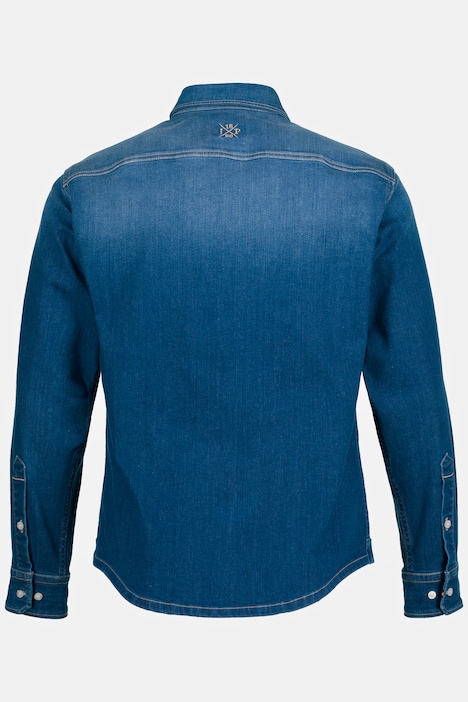 Jeanshemd, Langarm, Buttondown-Kragen, Modern Basic Fit
