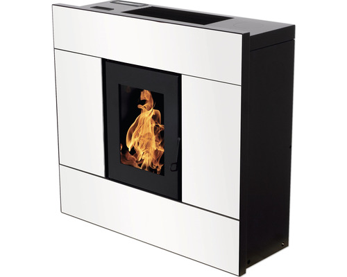 Natalia stalen pelletkachel, wit, 8 kW