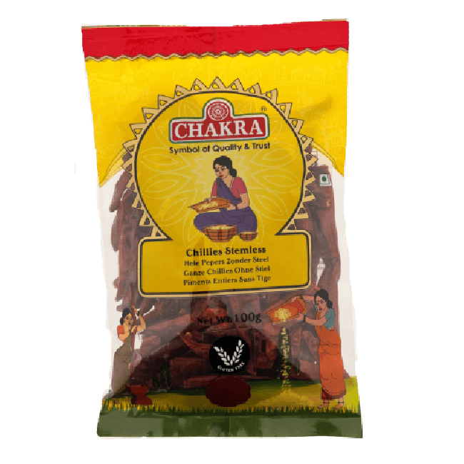 Chakra Gedroogde Chillies zonder Pit 100g