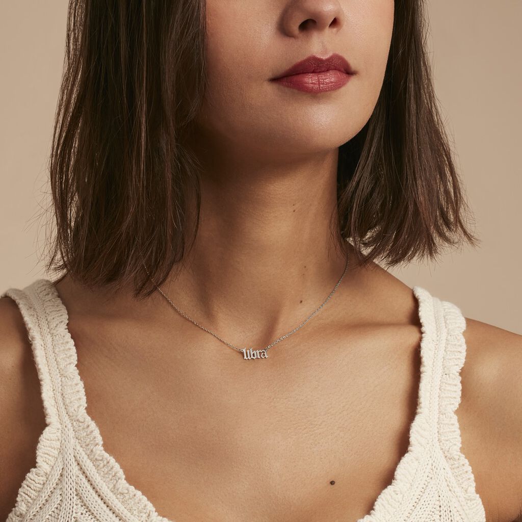 Collier Argent Blanc Astro