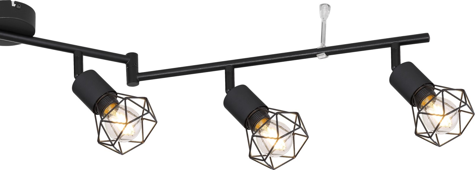 Deckenstrahler - schwarz matt - beweglich - 120 cm