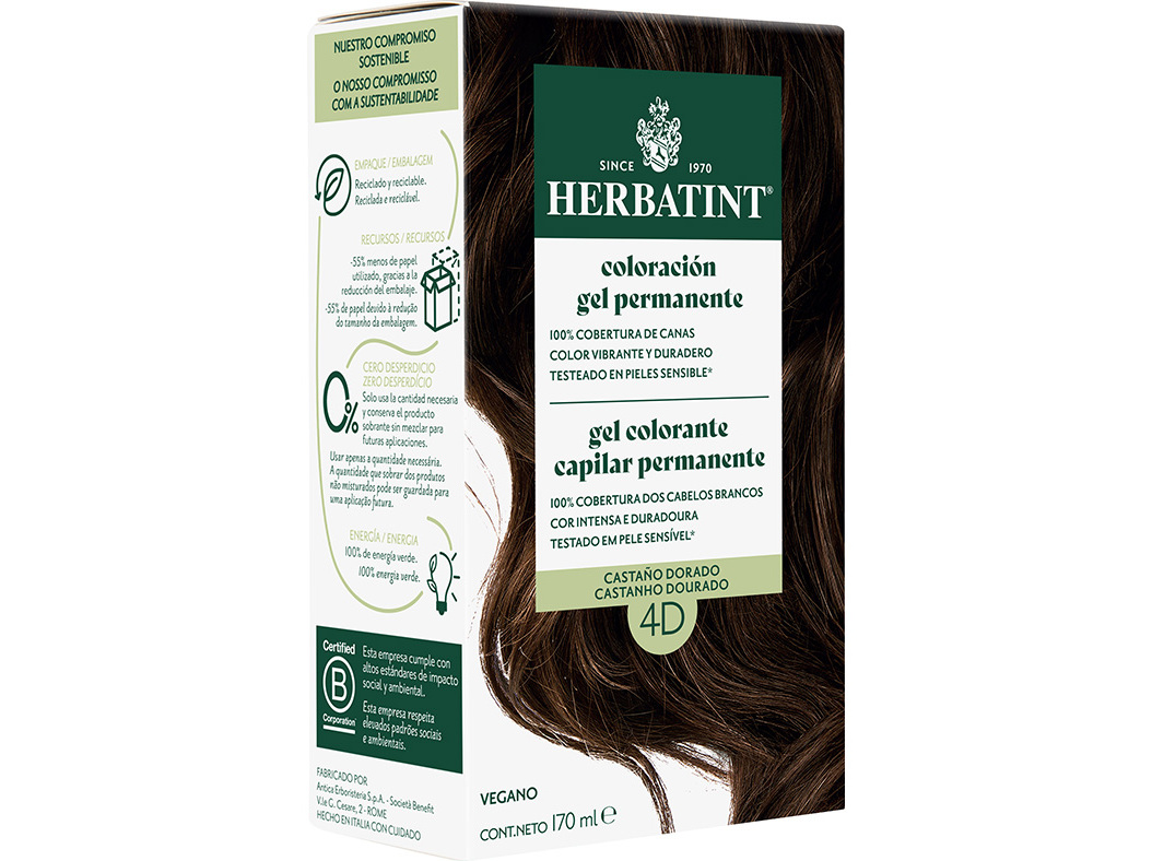 COLORAÇÃO HERBATINT CASTANHO DOURADO D4 150ML