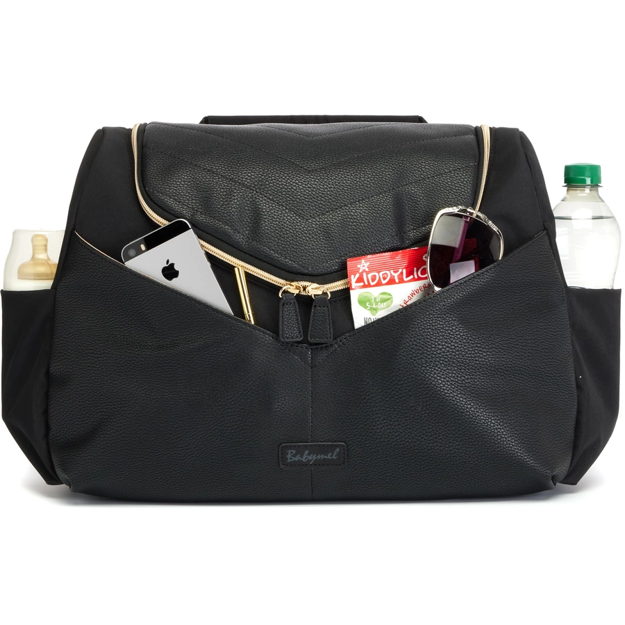 Babymel Wickelrucksack Pippa Vegan Leather Black
