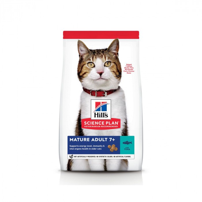 HILL'S Science Plan Mature Adult 7+ au Thon - Croquette pour chat