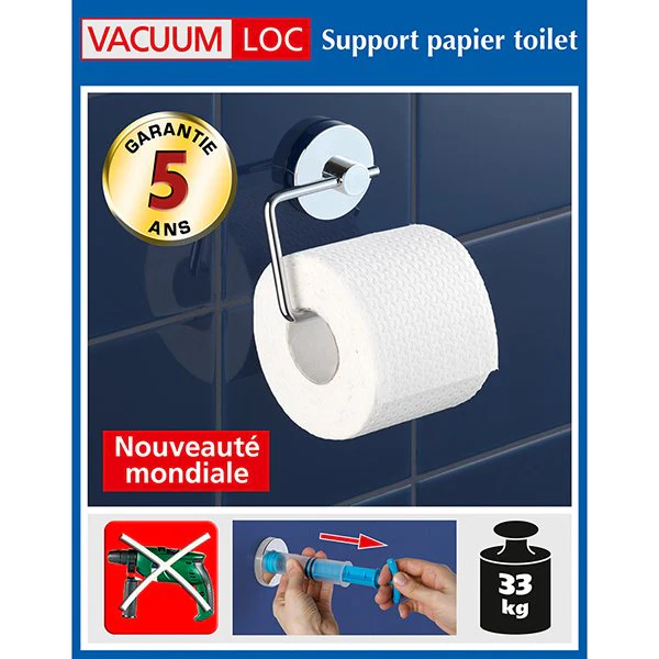 Support papier toilette Vacuum Loc Wenko by Maximex