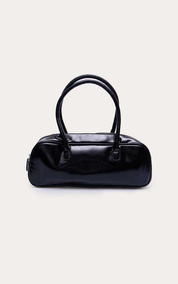Noir Sac Baguette En Synthétiquecuir Pour L'épaule