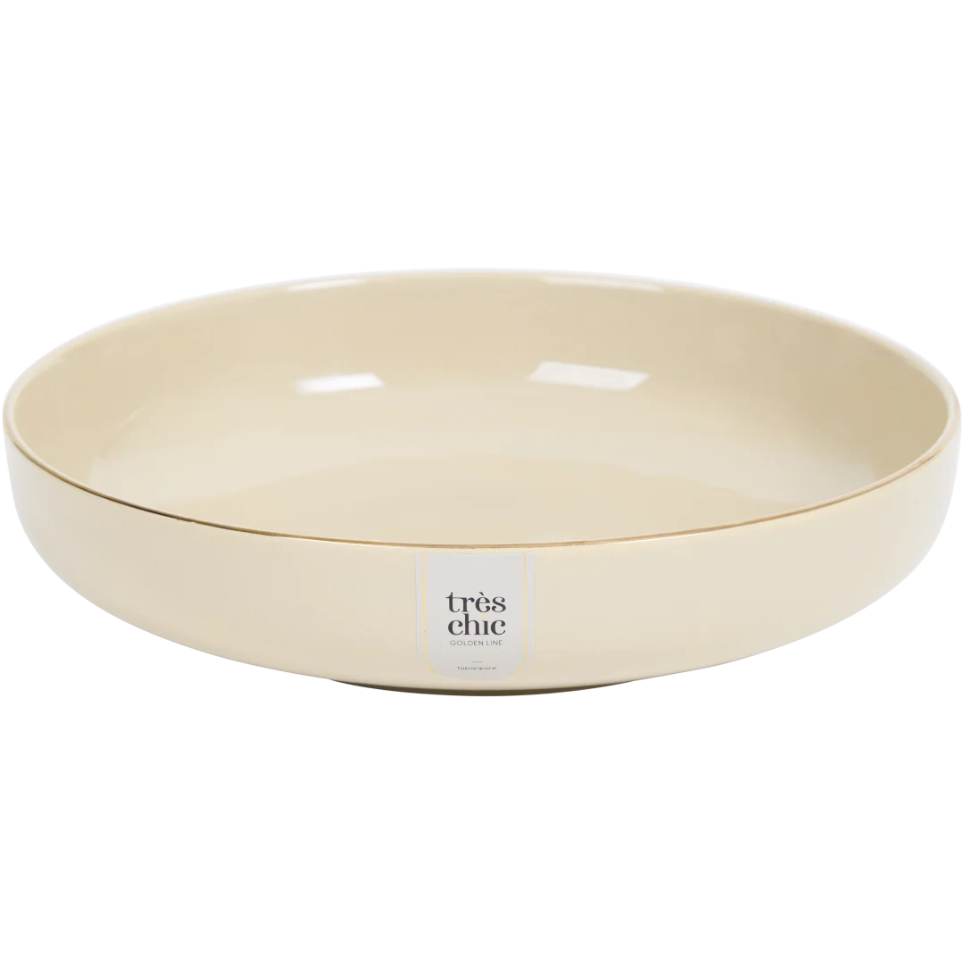 Très Chic diep bord Golden Line Ø 19,5 x 4,5 cm | diverse kleuren