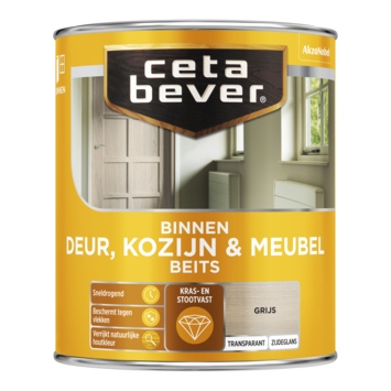 CetaBever Deur, Kozijn & Meubelbeits zijdeglans transparant grijs 750 ml