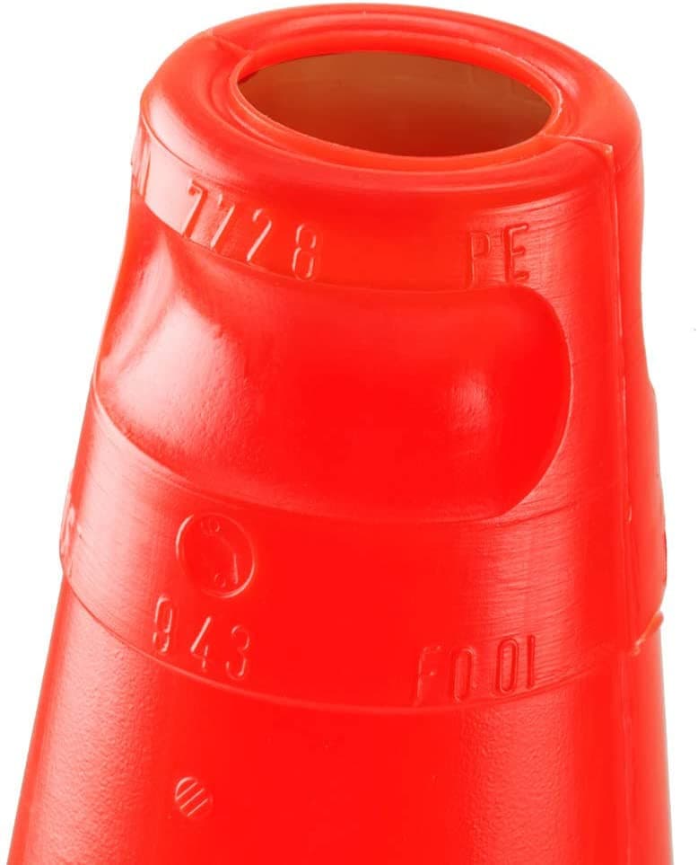 Verkeerskegel UvV-Bigfoot 50cm 2,5 kg semi-reflecterende pylonen met 2 foliestroken / RA1