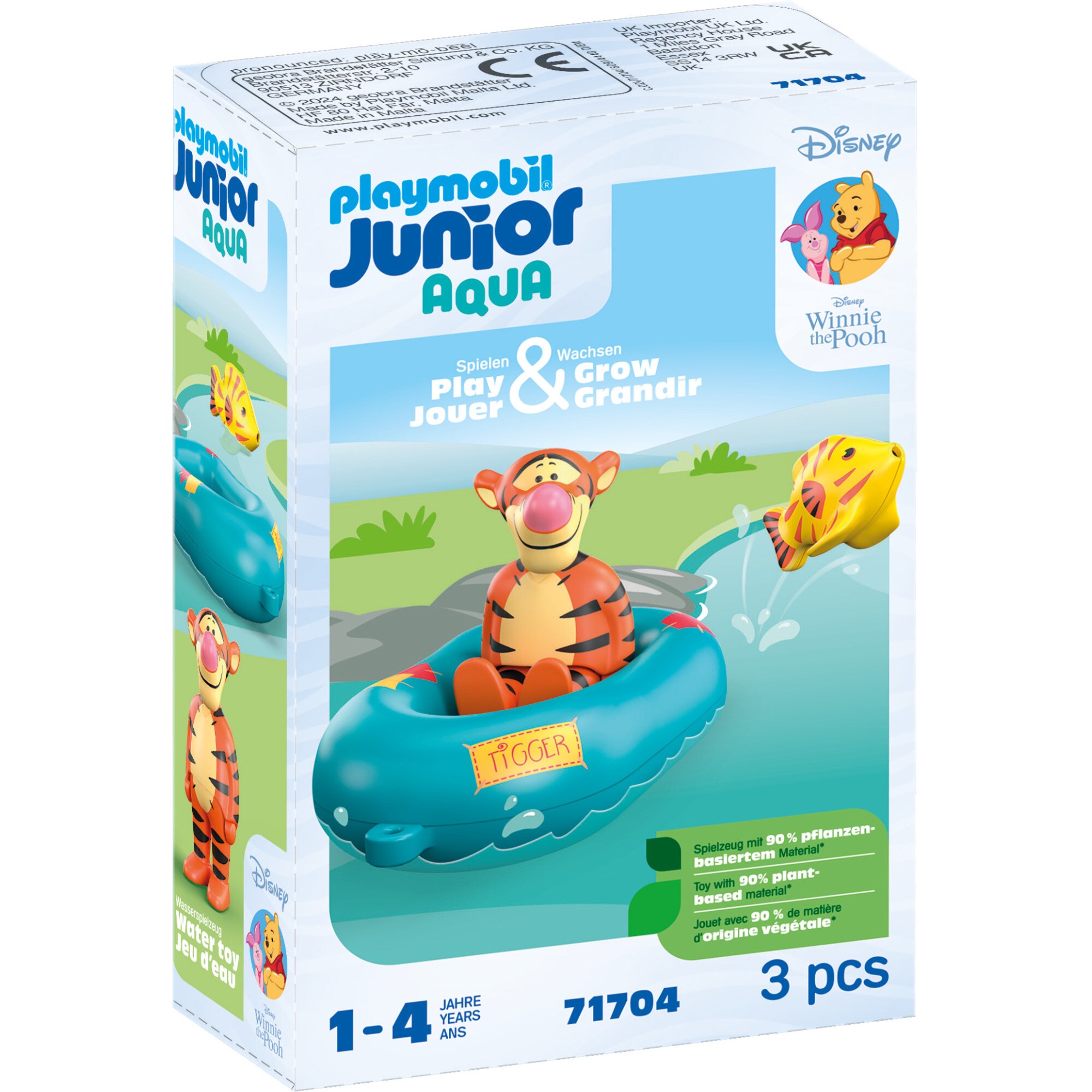 PLAYMOBIL Spielfigur Junior Aqua & Disney: Tiggers Schlauchbootfahrt