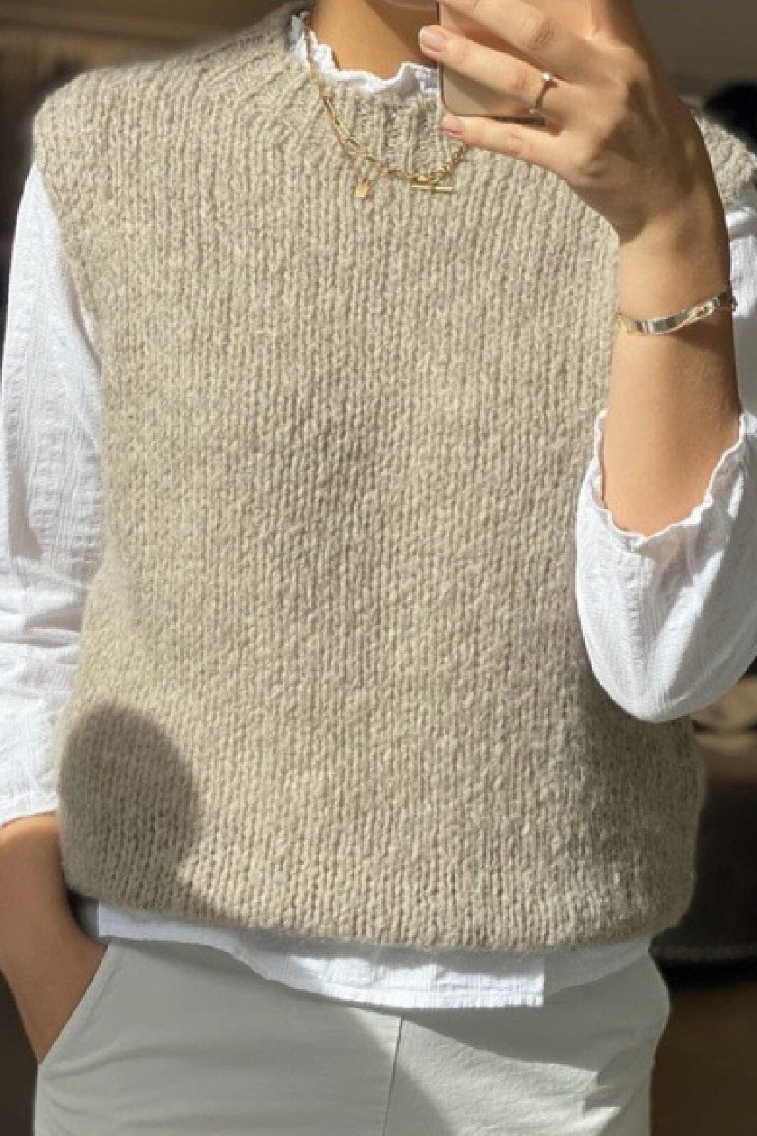 Noella Kala Vest Wool sand
