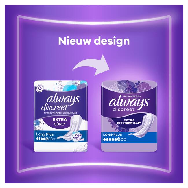 Always Discreet Incontinentieverband Long Plus 8 stuks