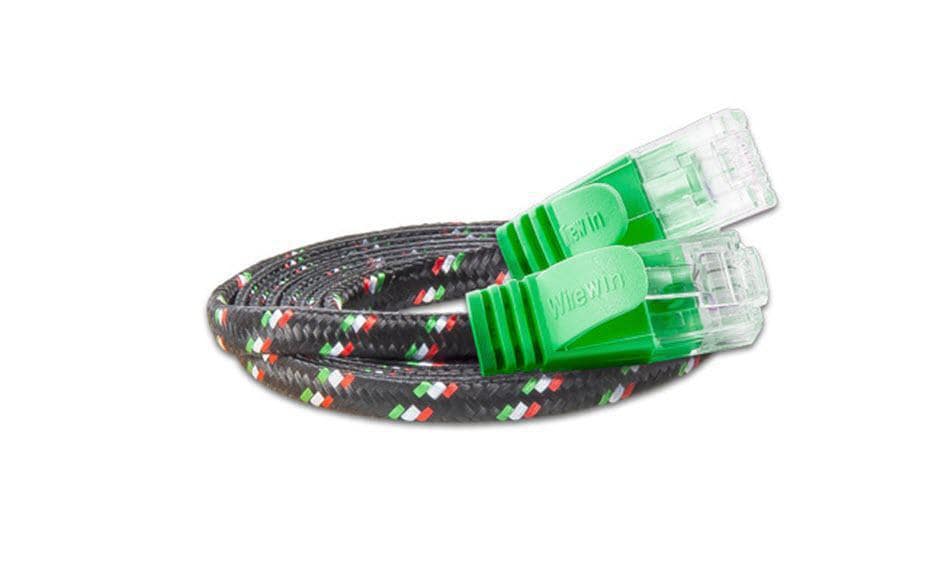 Slimpatchkabel RJ-45 - RJ-45, Cat 6, UTP, 3 m, GrünRobustes, geschirmtes Twisted-Pair-Kabel (STP) mit Klinkenschutz