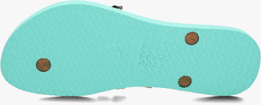 UZURII groene uzurii teenslippers black flower