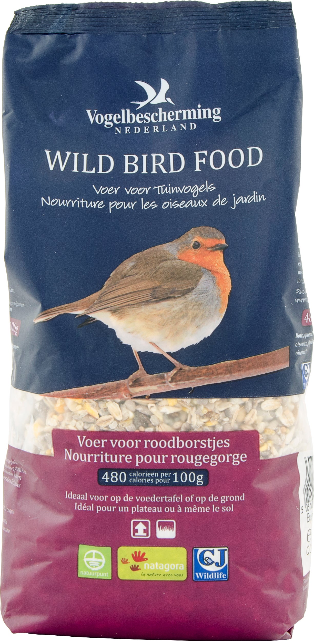 Vogelbescherming Nederland tuinvogelvoer voor roodborstjes 0,9 kg