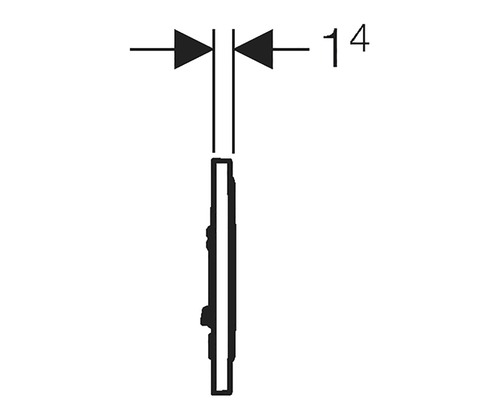 GEBERIT Sigma 10 bedieningsplaat, glanzend witte plaat / glanzend witte knop / gouden sierringen 115.758.KK.5