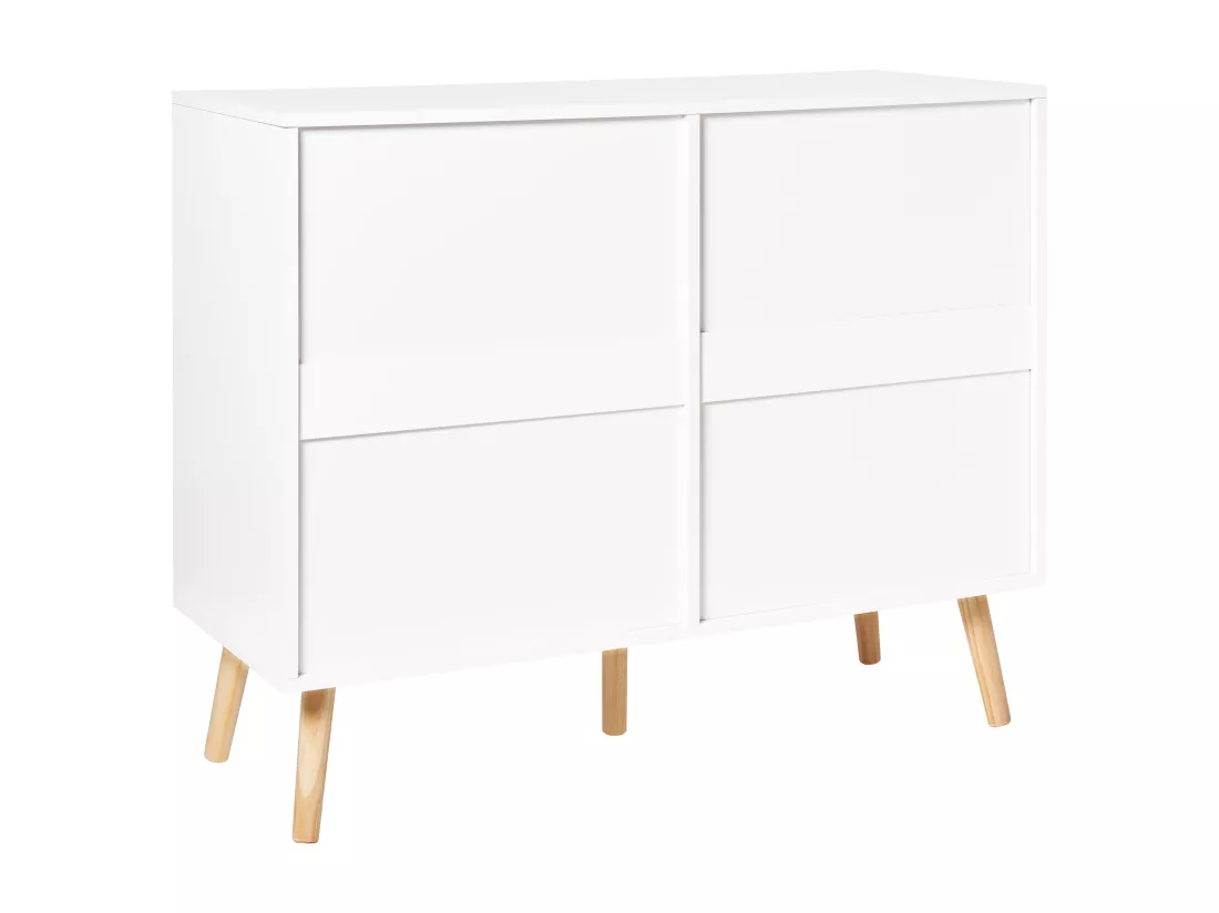 Commode à 6 tiroirs NEWARK 80 cm Blanc