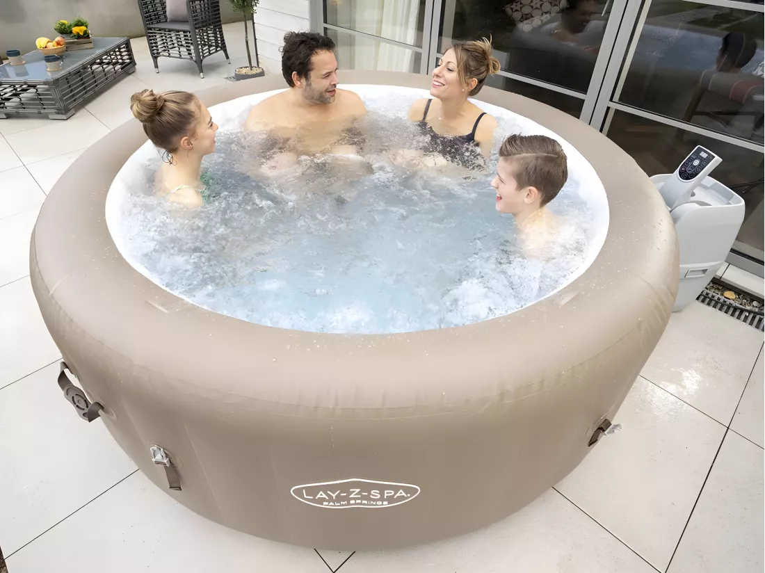Spa gonflable Lay-Z-Spa Palm Springs rond Airjet 4/6 places - Bestway