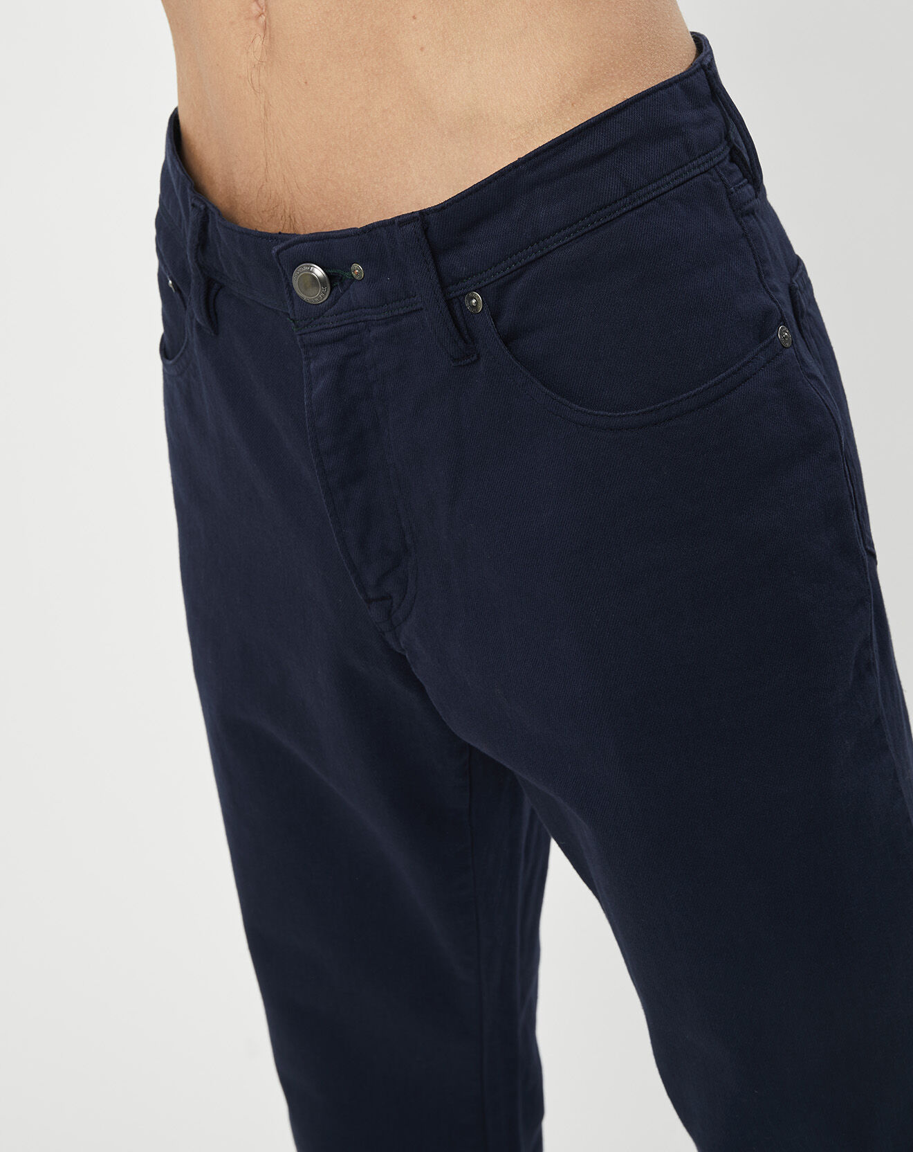 Hackett London Pantalon en denim uni bleu