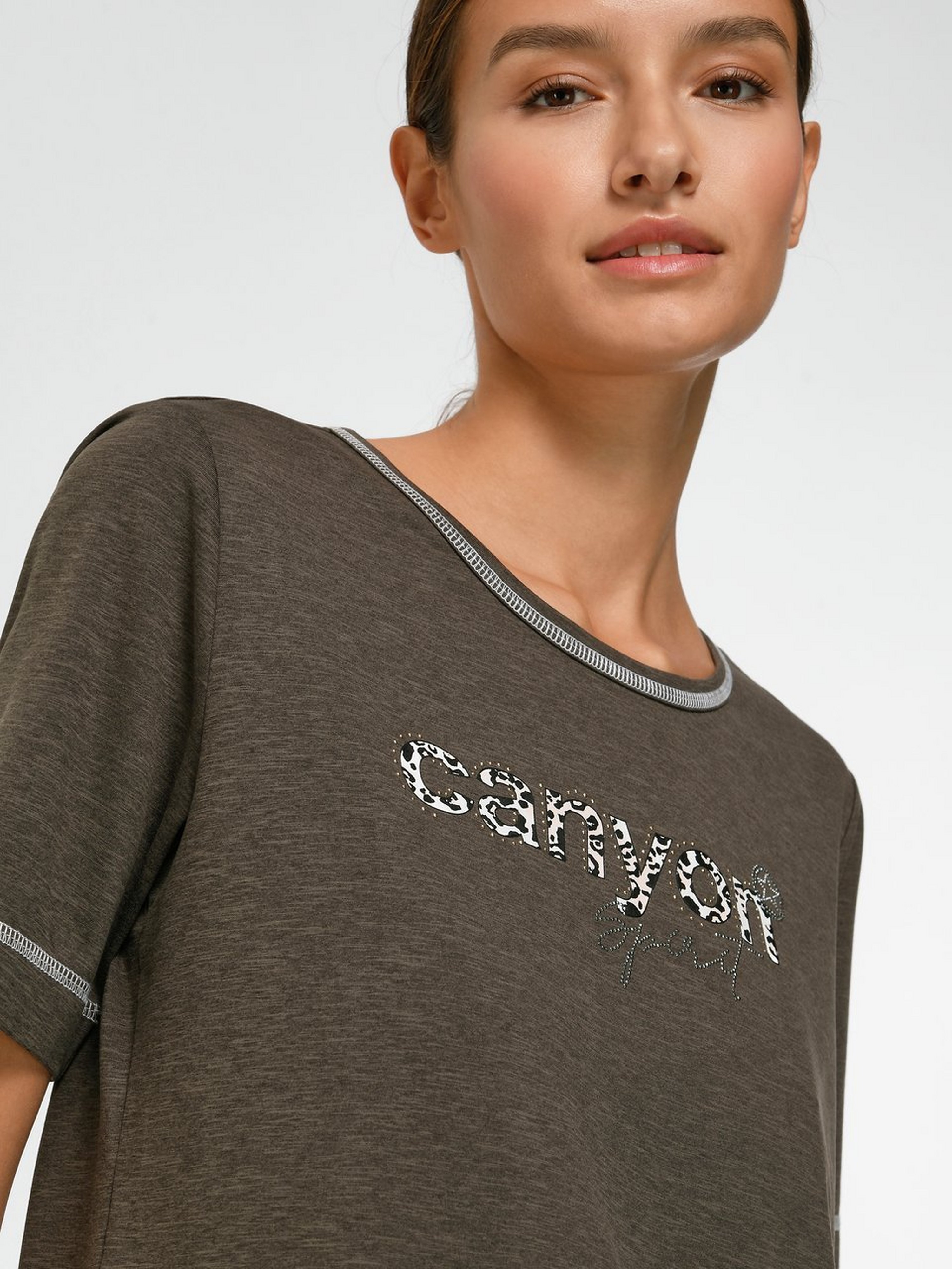Rundhals-Shirt mit 1/2-Arm