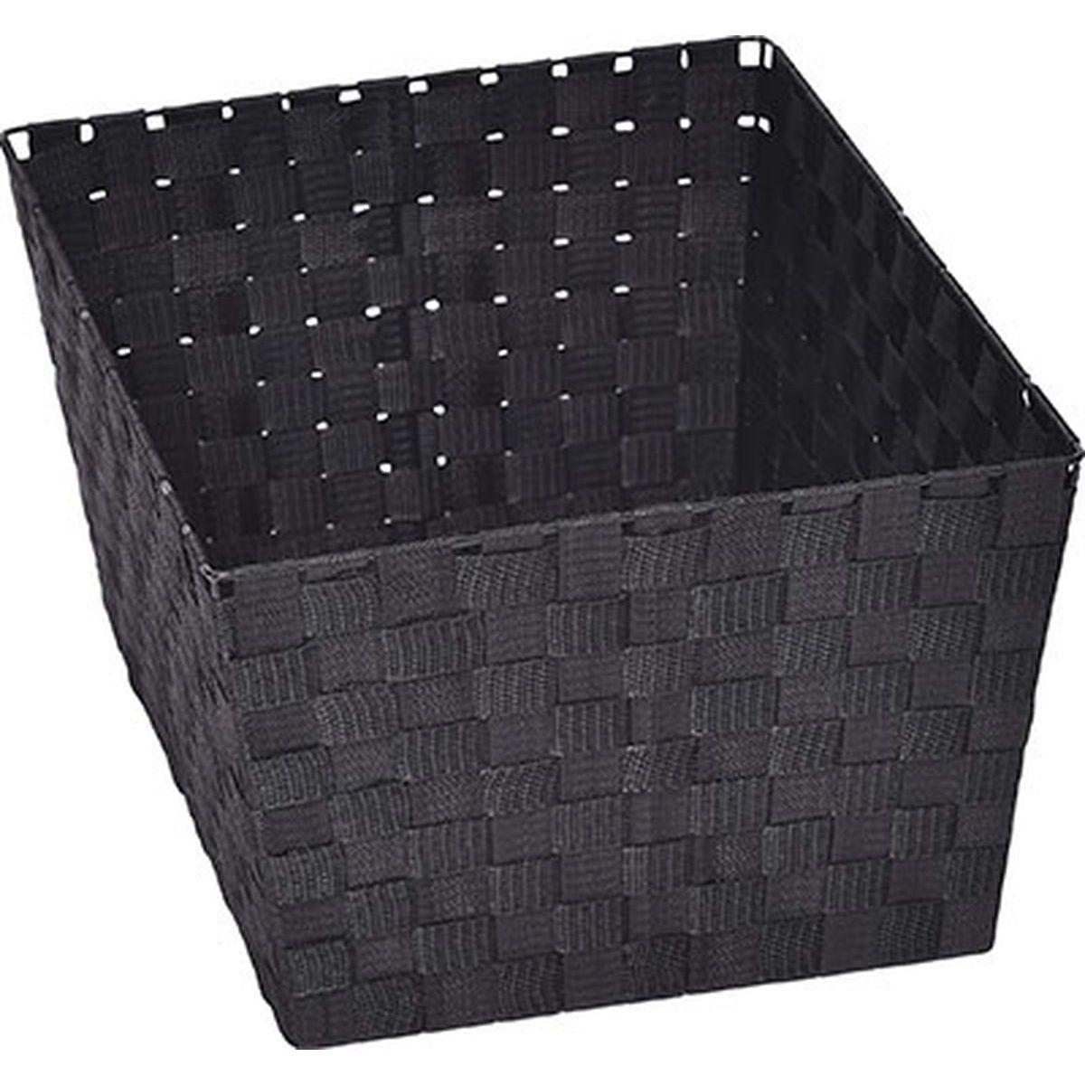 TRES GRANDE PANIERE DRESSING EVASEE EN POLYESTER NOIR
