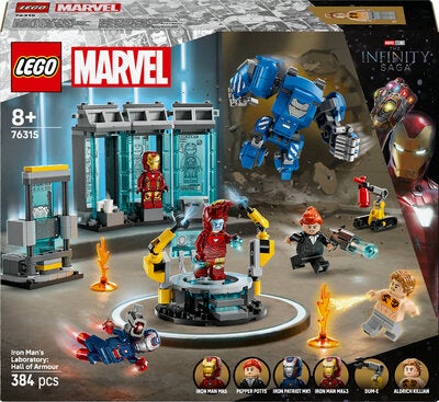 LEGO Super Heroes 76315 Iron Mans laboratorium: Draktgalleriet