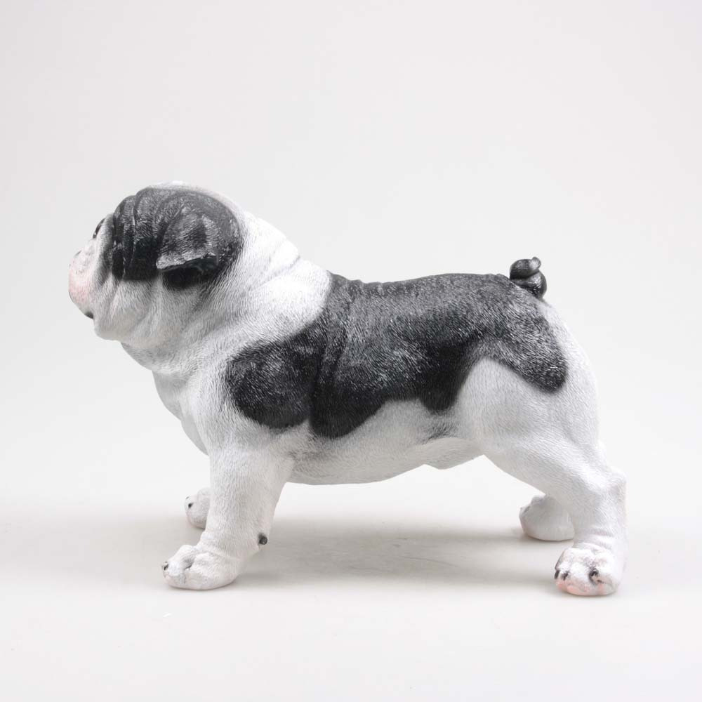 Bouledogue anglais debout en résine 41 x 21 x 27 cm