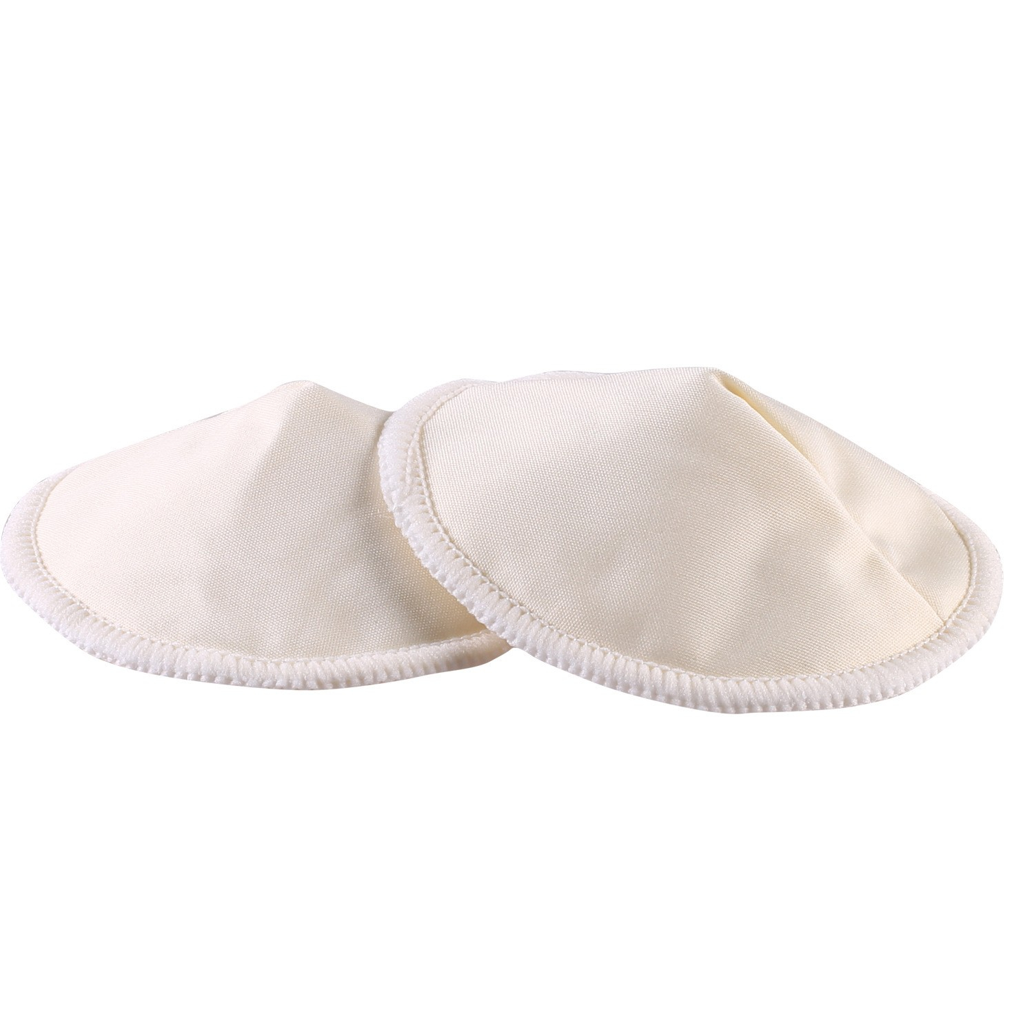 (2er Set) Ø11cm Wiederverwendbare Bio Bambus Still Einlagen - Beige