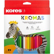 Crayon de couleur triangulaire 'Kromas', étui de 24