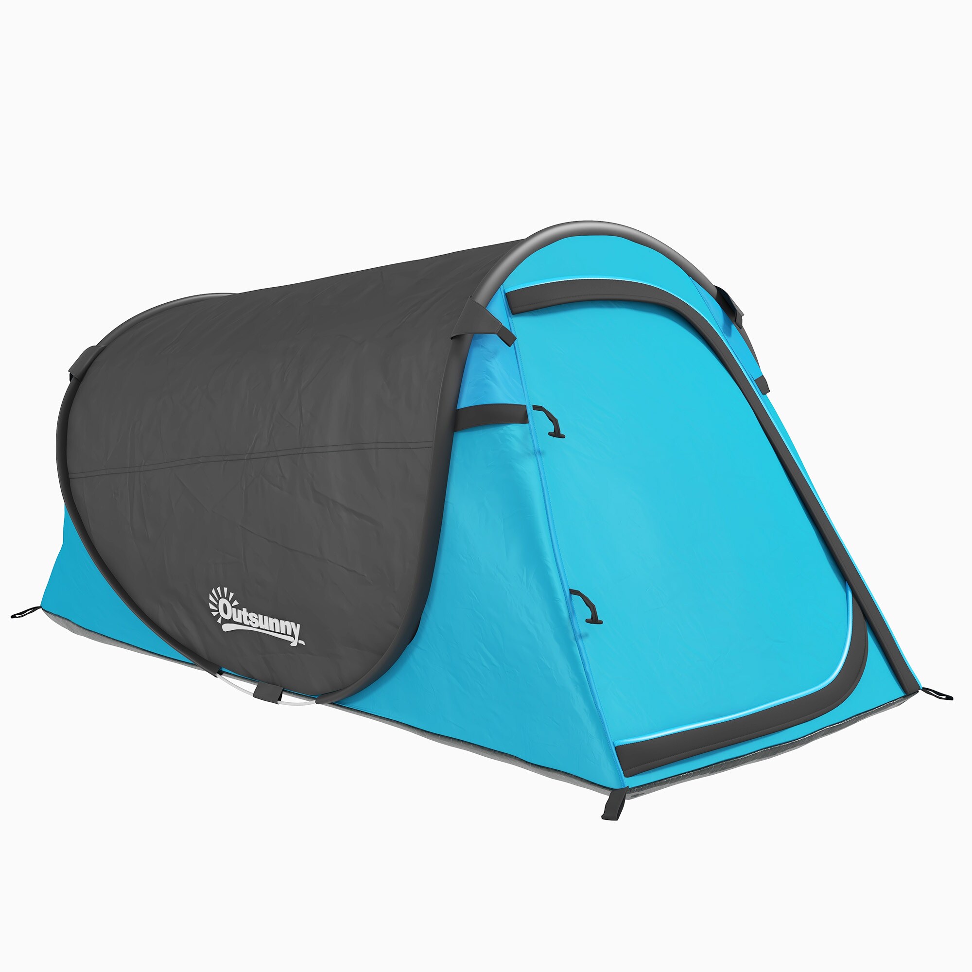 Outsunny Campingzelt für 1-2 Personen blau, grau 220 x 108 x 110 cm (LxBxH)