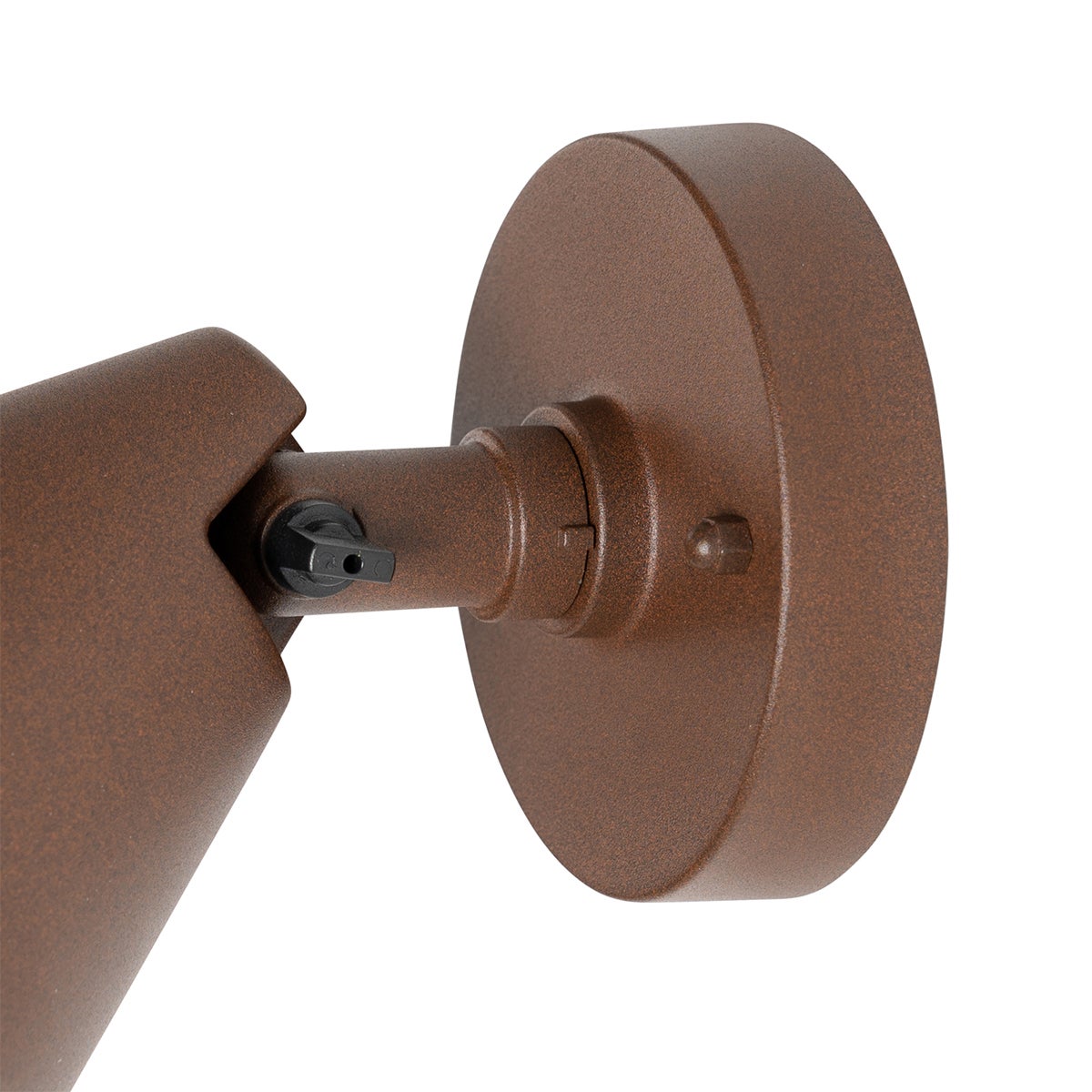 Moderne buitenwandlamp, roestbruin, IP44, verstelbaar - Ciara