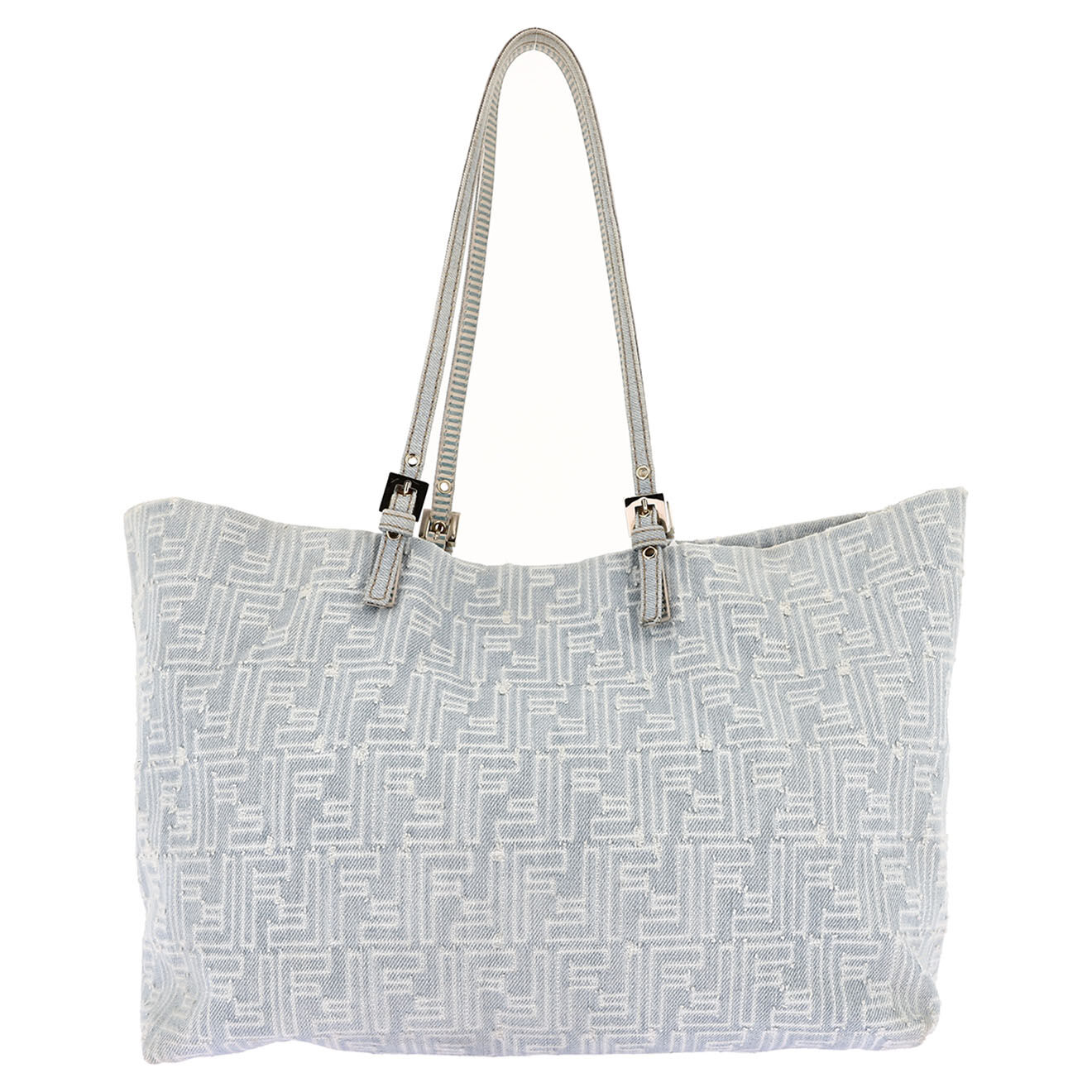 Fendi Sac cabas X Tote en vDenim bleu - Très bon état - L.35 cm