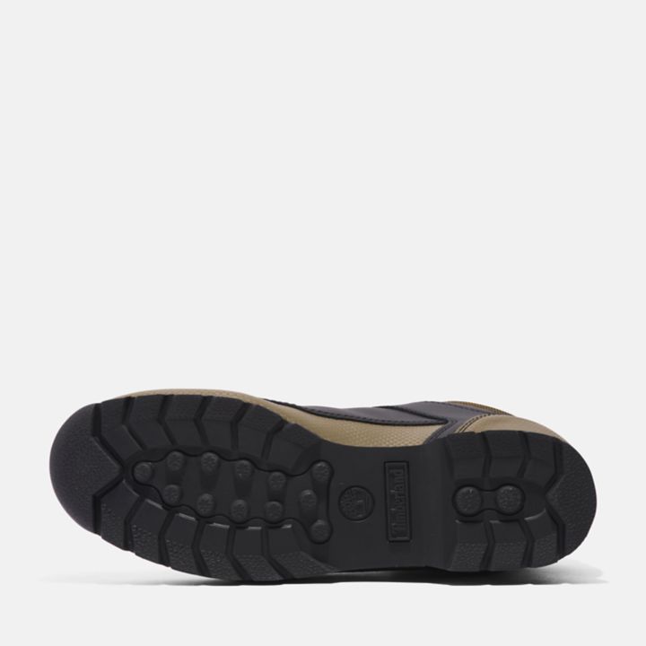 Bota de caminhada Euro Sprint Helcor para homens, nas cores verde e preta.