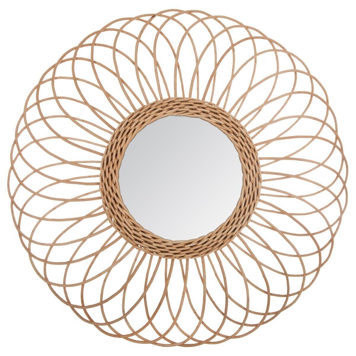 MIROIR ROTIN ROSACE D.58CM