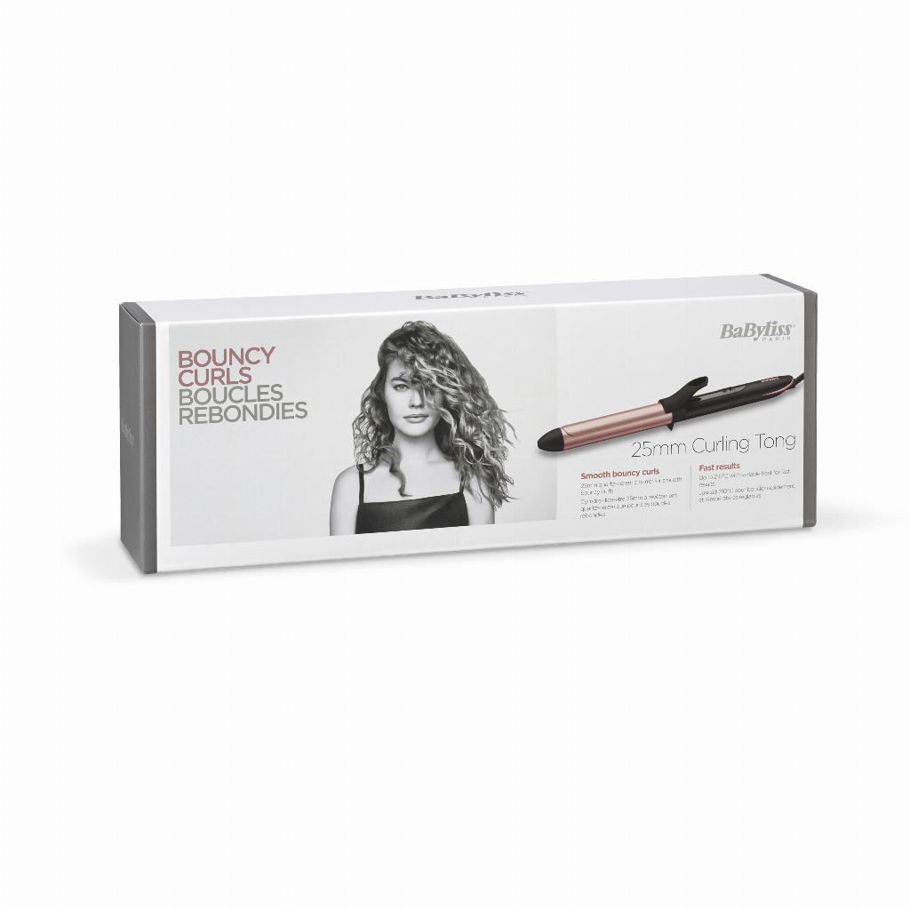 BaByliss C451E 25mm Curling Tong Krultang Warm Zwart, Roze goud 2,5 m