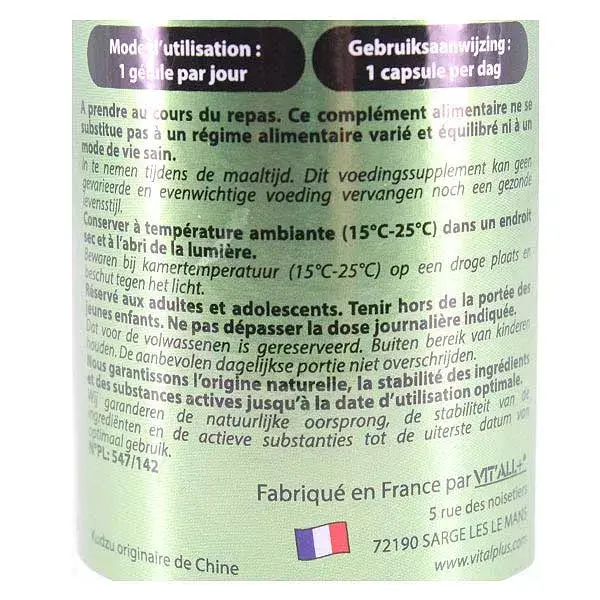 Vit'all+ Kudzu 400mg 60 cápsulas vegetais