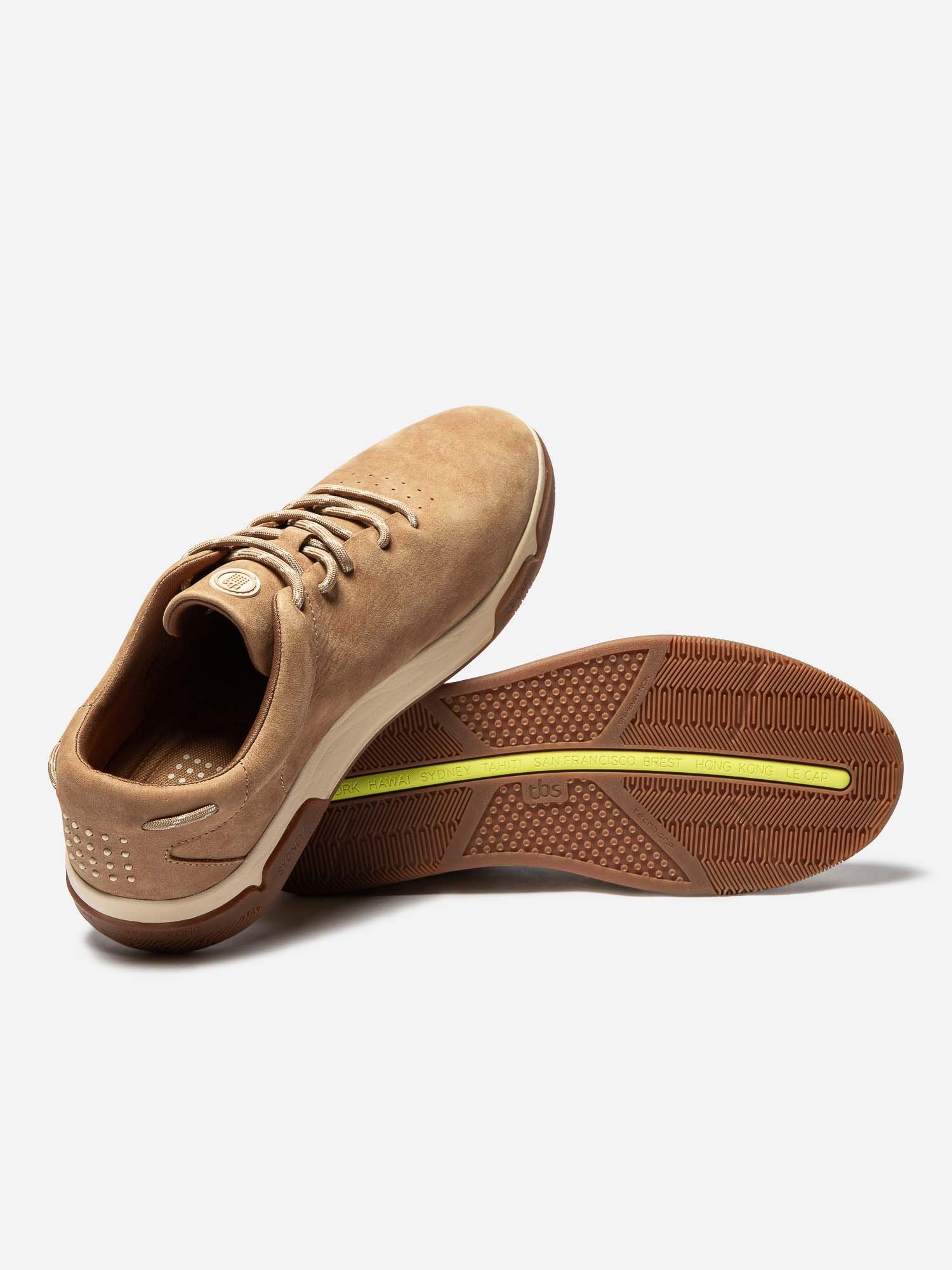 Baskets Homme Confort Cuir Camel