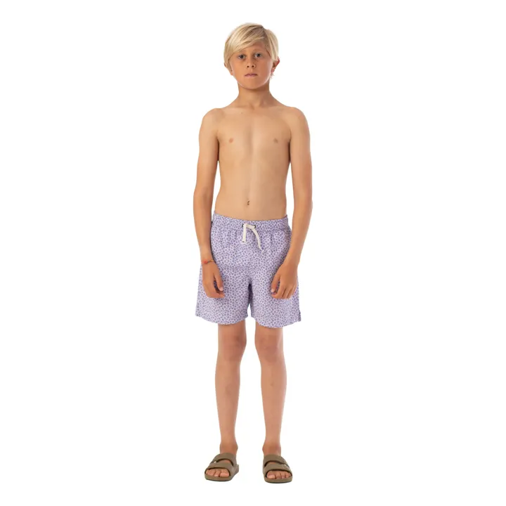 Piupiuchick Short de Bain Léopard Matière Recyclée | Lavande
