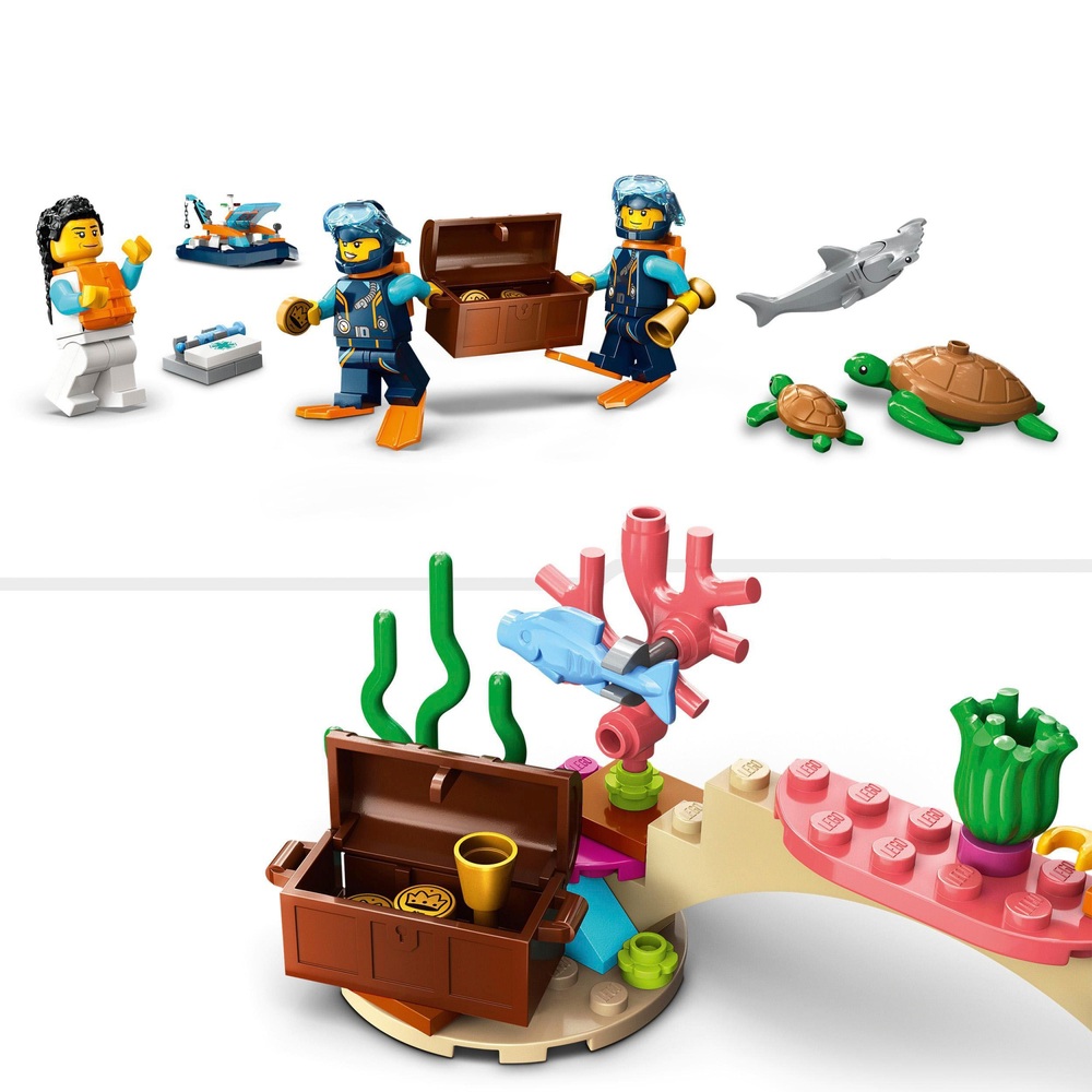 LEGO City 60377 Entdecker-Tauchboot-Set mit U-Boot-Spielzeug