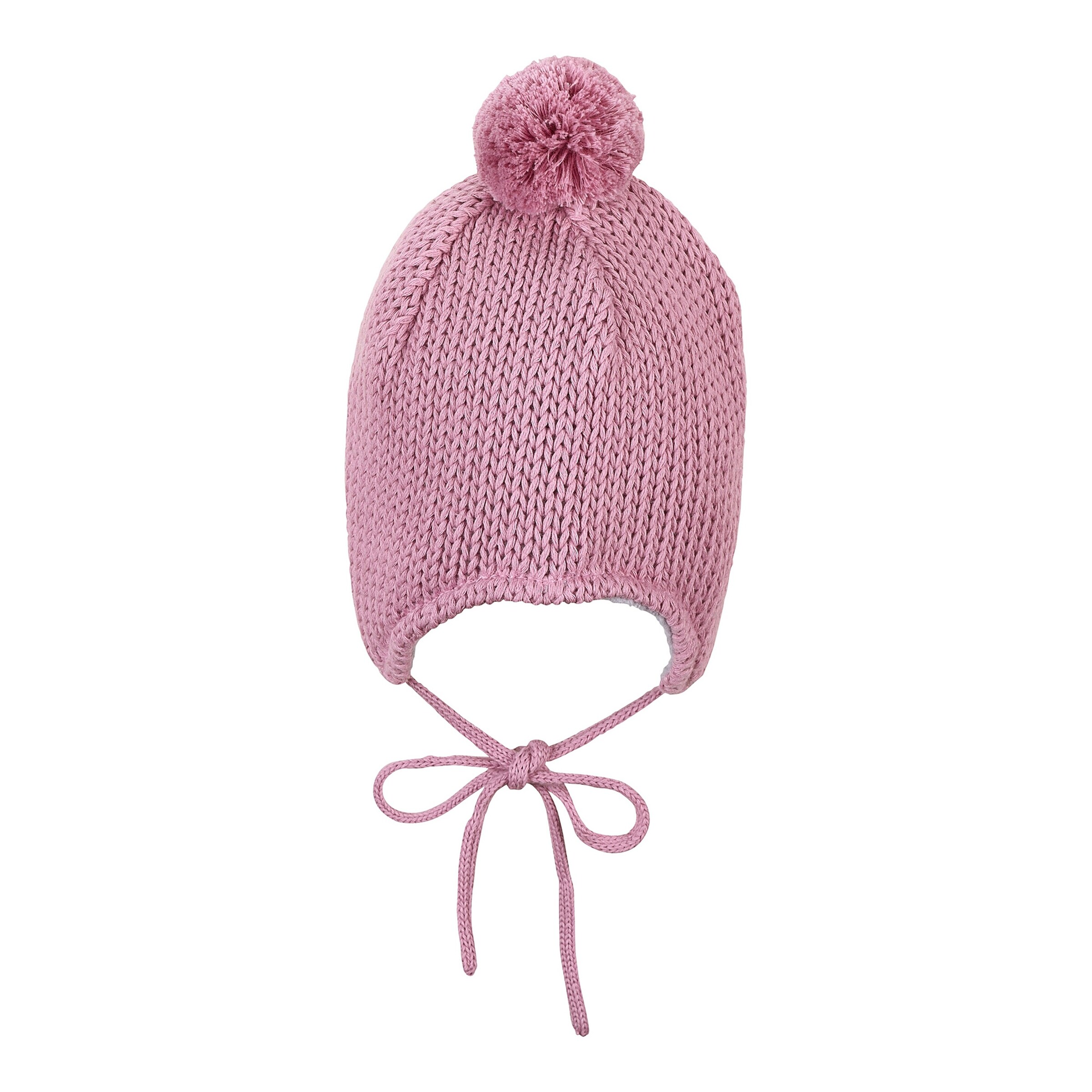 Sterntaler Winter-Strickmütze Bommel rosa