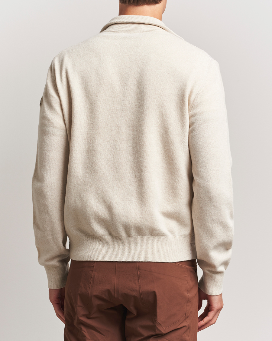 Moncler Full Zip Padded Cardigan Off White